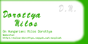 dorottya milos business card